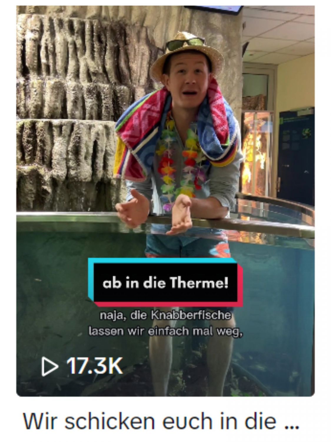 Screenshot TikTok Video mit Knabberfischen