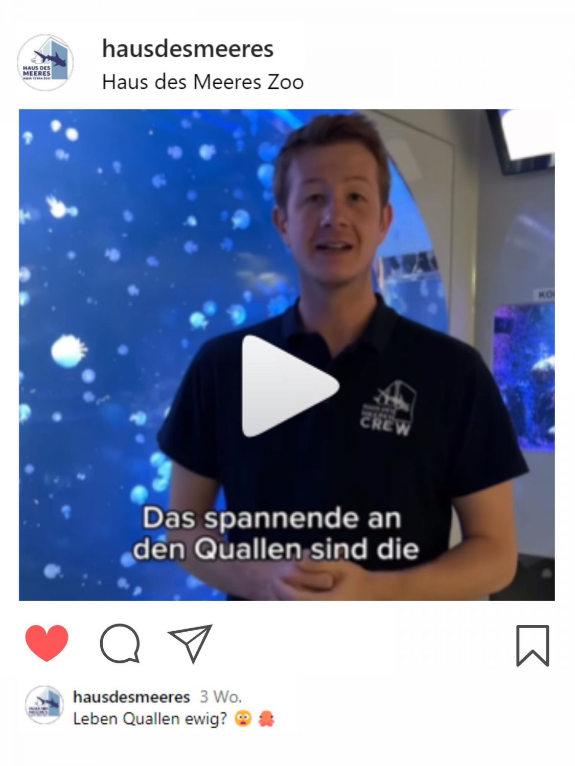Screenshot des Instagram Feeds mit Bild Mitarbeiter